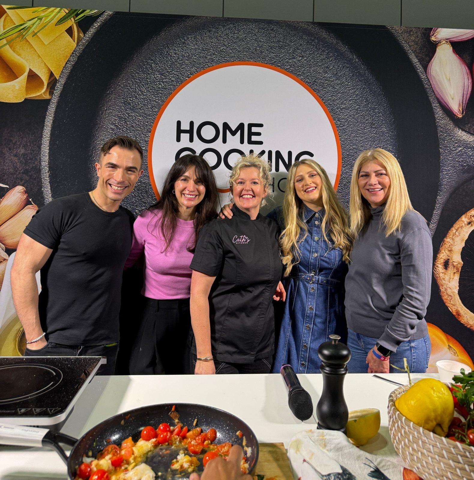 Snezana with fellow chefs on the main stage at The Home Cooking Show, Melbourne