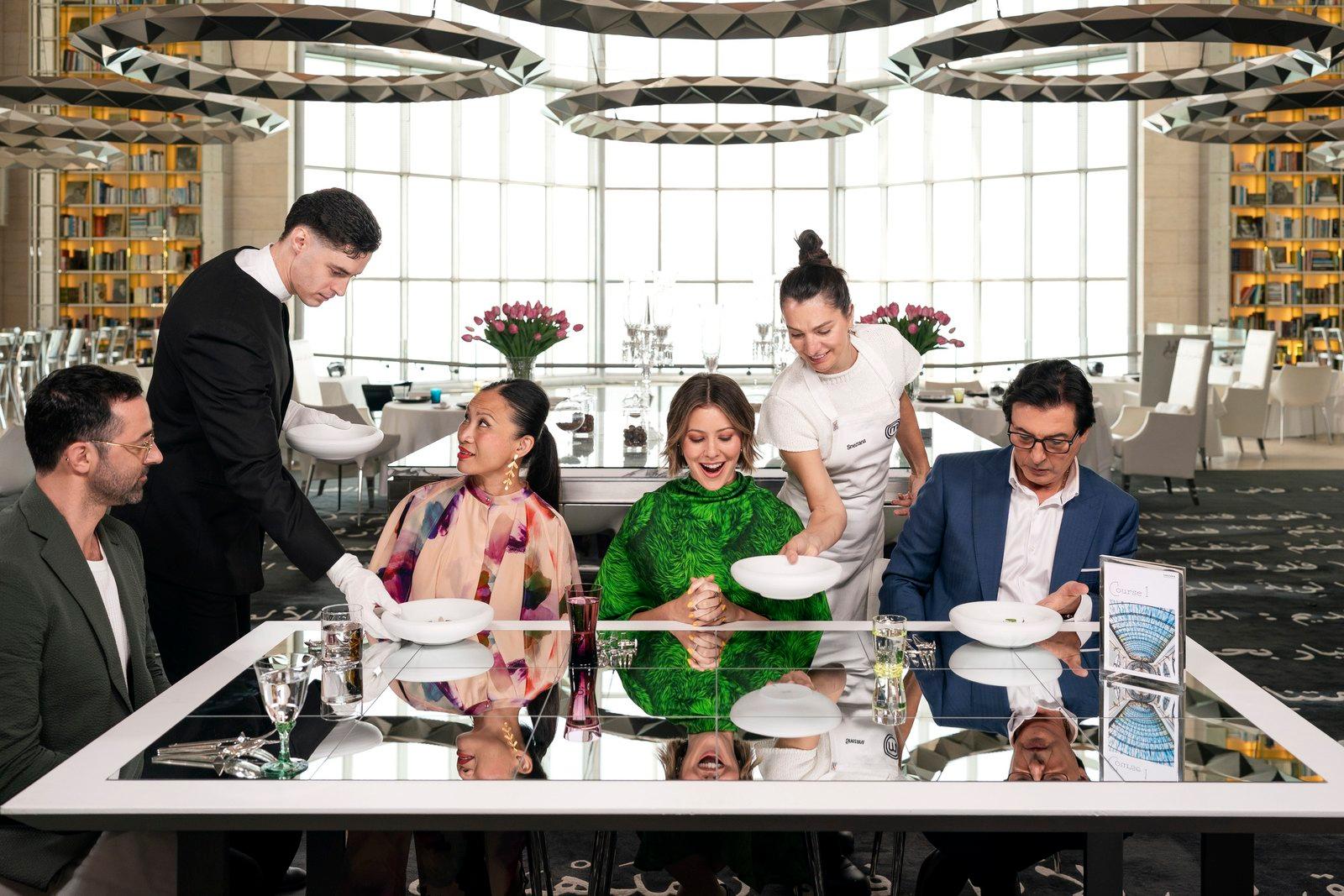 Snezana serving the MasterChef Australia judges at IDAM by Alain Ducasse in Doha